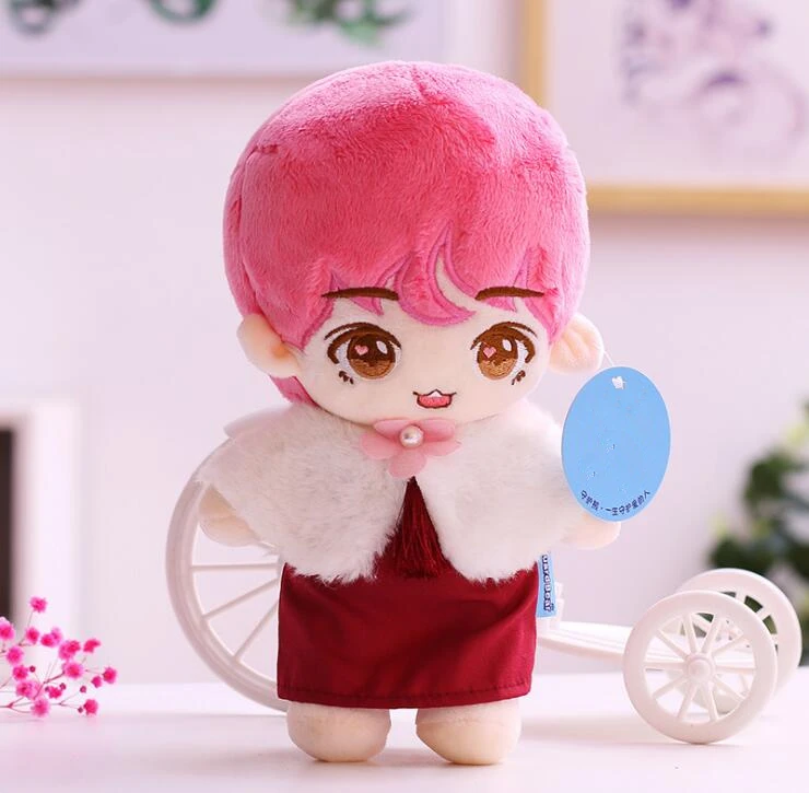 

20cm Cartoon Star Doll Plush Toy Cute Kpop Boy Doll Filled Plush Pillow Soft Toy Plush Doll With Clothing Christmas Gifts