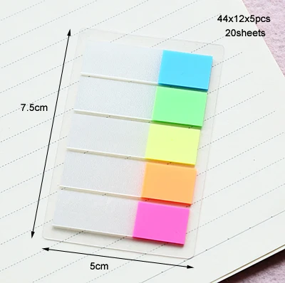 1PC Highlighter Sticky Notendicator Marker 5 Color Classifiable Index Label School Office Stationery Supplies(ss-609) - купить по