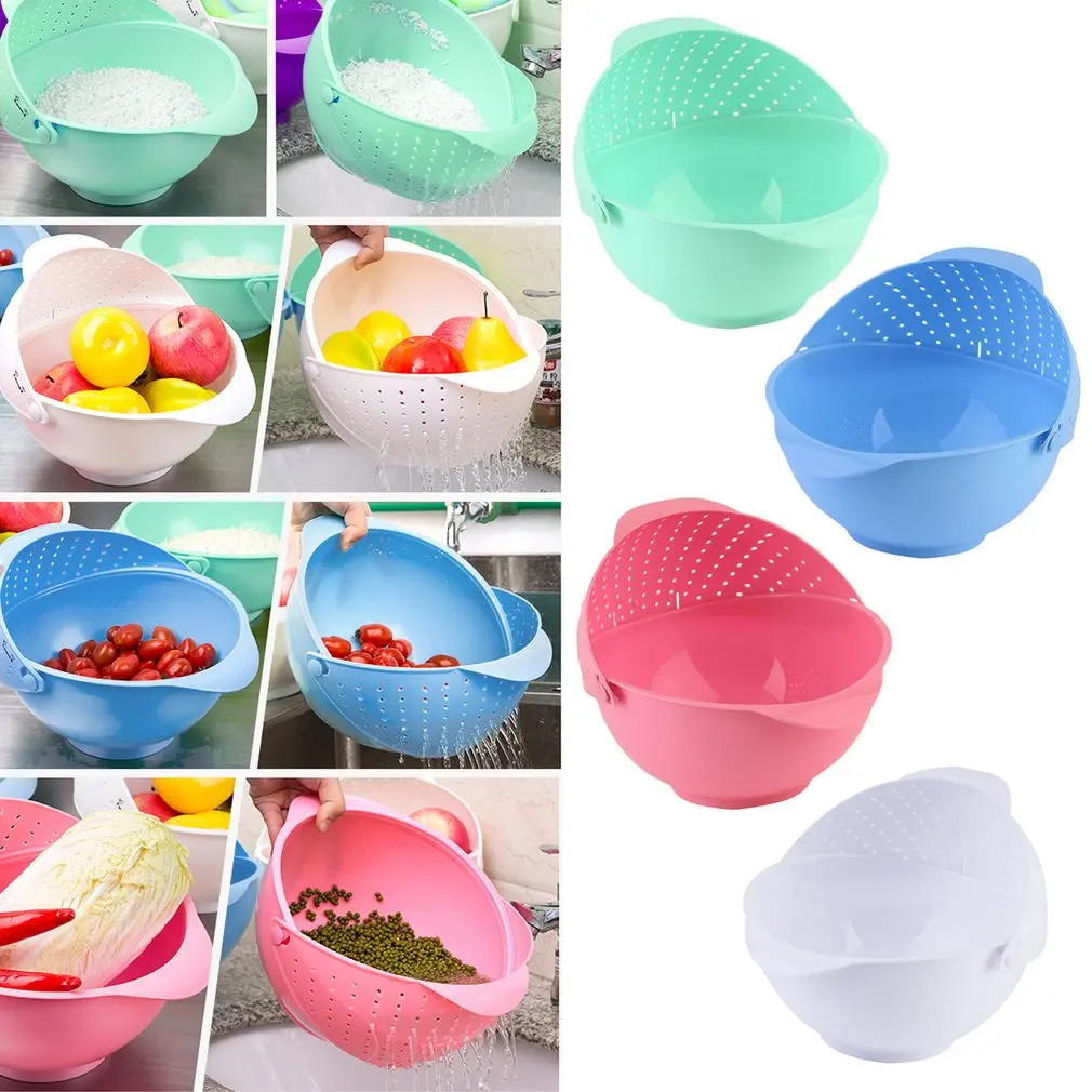 3 в 1 раскладушка риса фруктов овощей мыть сито кухонный инструмент фрукты/миска