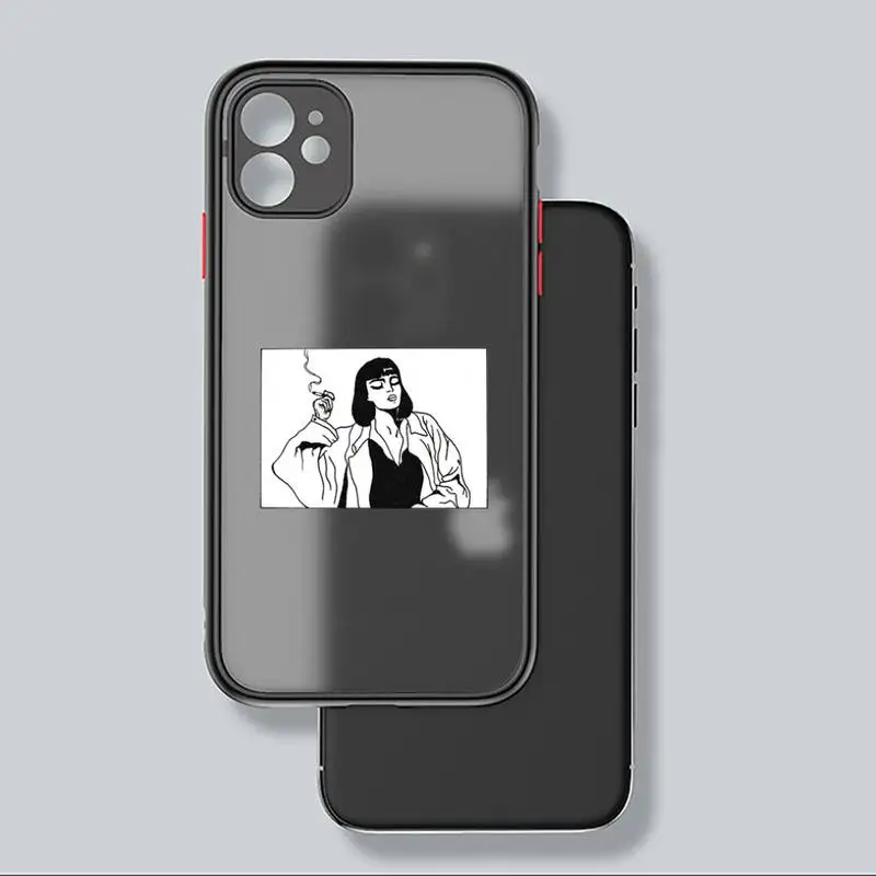 

Cool smoking heartbreaker girl Phone Case For iphone 12 11 8 7 plus mini x xs xr pro max matte transparent cover