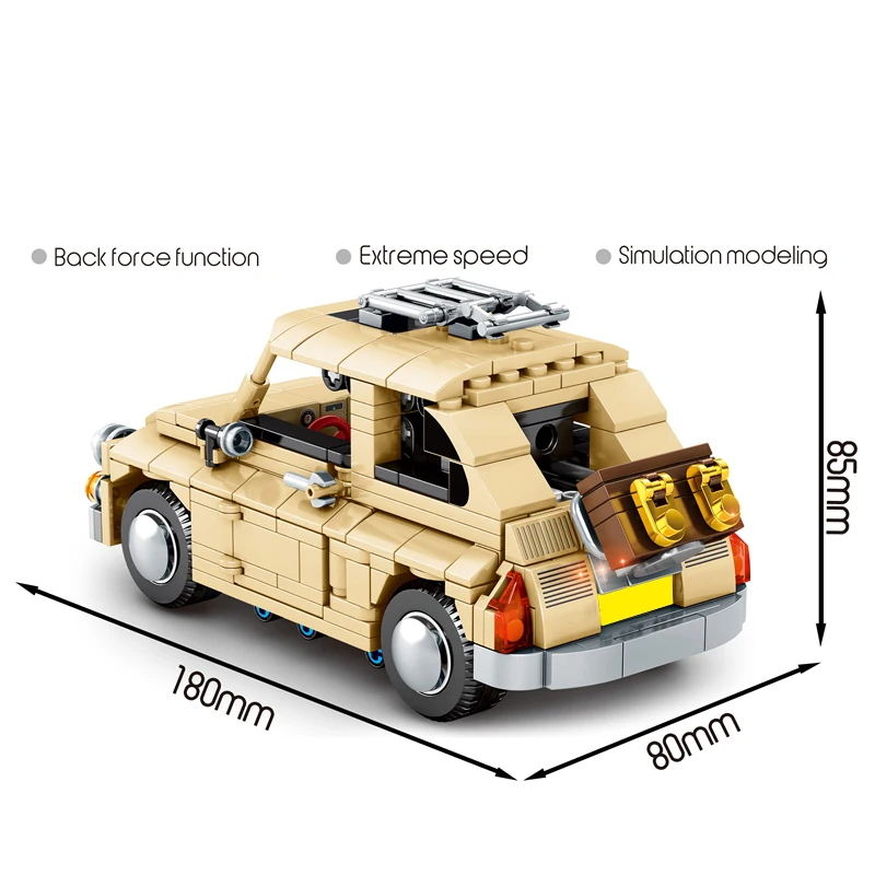 

Technical Car Super Race Pull back Car Old Classic City Peed Champions Vehicle Racing Building Blocks Sports Toys Christmas Gift