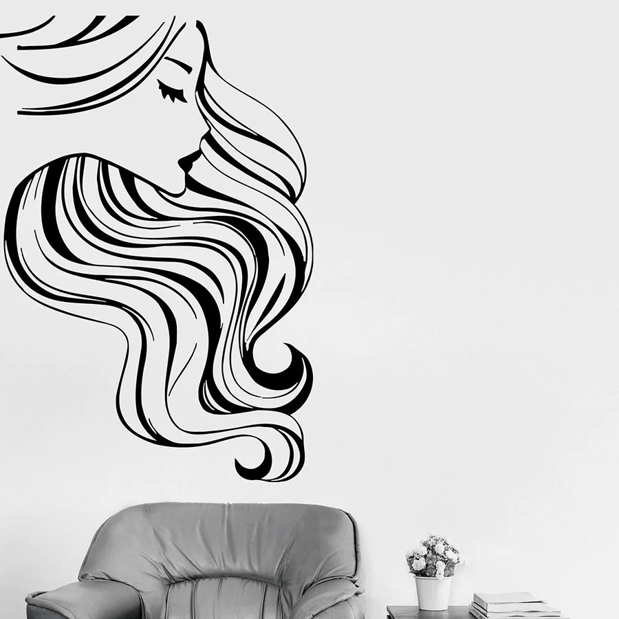 Виниловые наклейки на стену Горячая сексуальная красивая женщина девушка салон