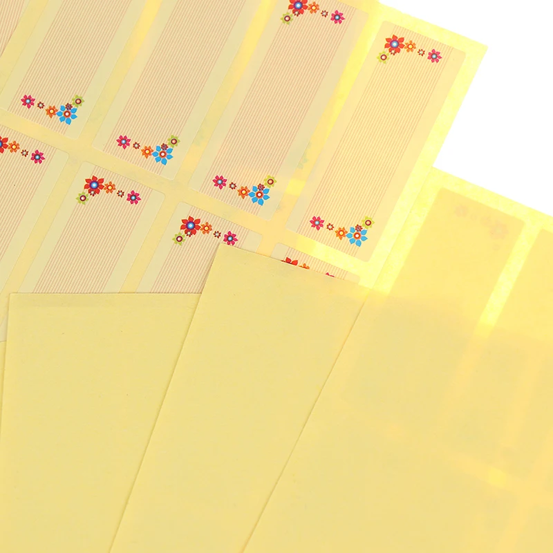 

120pcs Blank DIY Seal Sticker Flower Design Rectangle Paper Point Sticker Self-adhesive DIY Paper Label