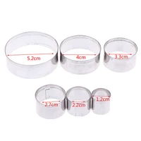 5pcslot stainless steel round polymer clay cutter molds pottery ceramic cutting mould diy tools