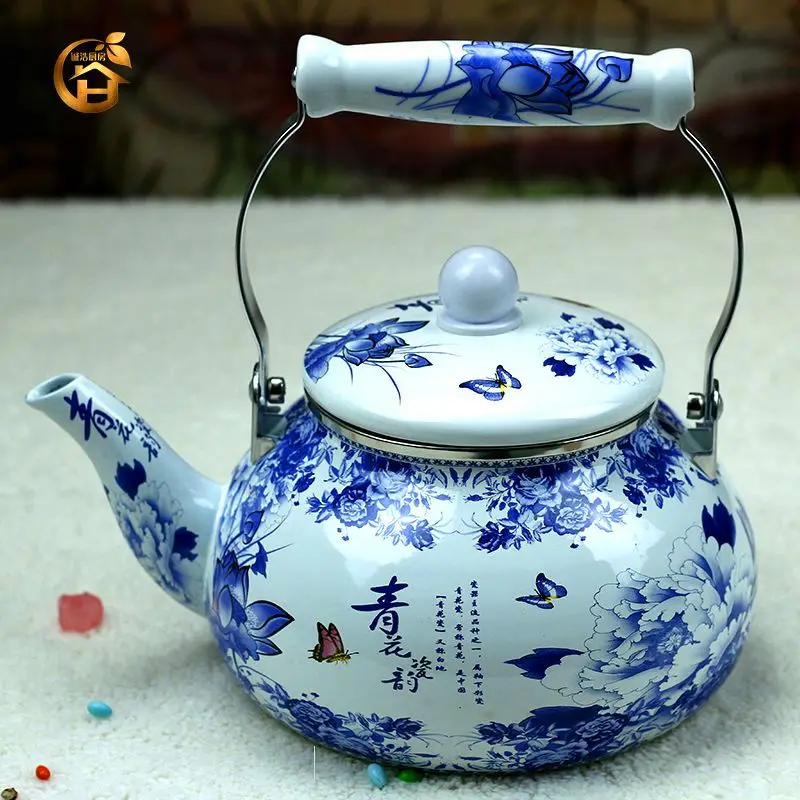 Enamel Kettle Camping Kitchen Tetera Electric with Temperature Control Pot Hot Wayer | Дом и сад