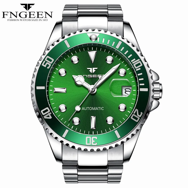 

Luxury Brand FNGEEN Mechanical Watch Men Automatic Watch Male Clock Auto Date Men's Watch Luminous Watches Montre Homme 2020