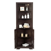 Bathroom Corner Storage Cabinet Free Standing Tall Bathroom Cabinet W3 Shelves