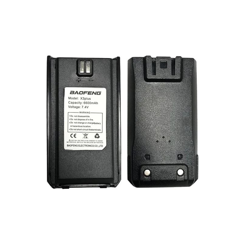 

High Capacity BAOFENG X3 Plus 6600mAh Long Standy Spare Battery For Walkie Talkie BF-H9 S5 Plus