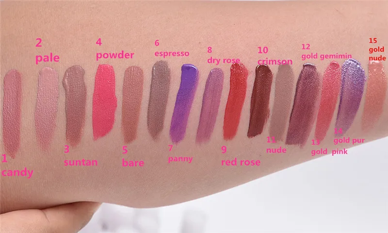 Матовый блеск для губ стойкий водостойкий жидкая помада макияжа 15 цветов