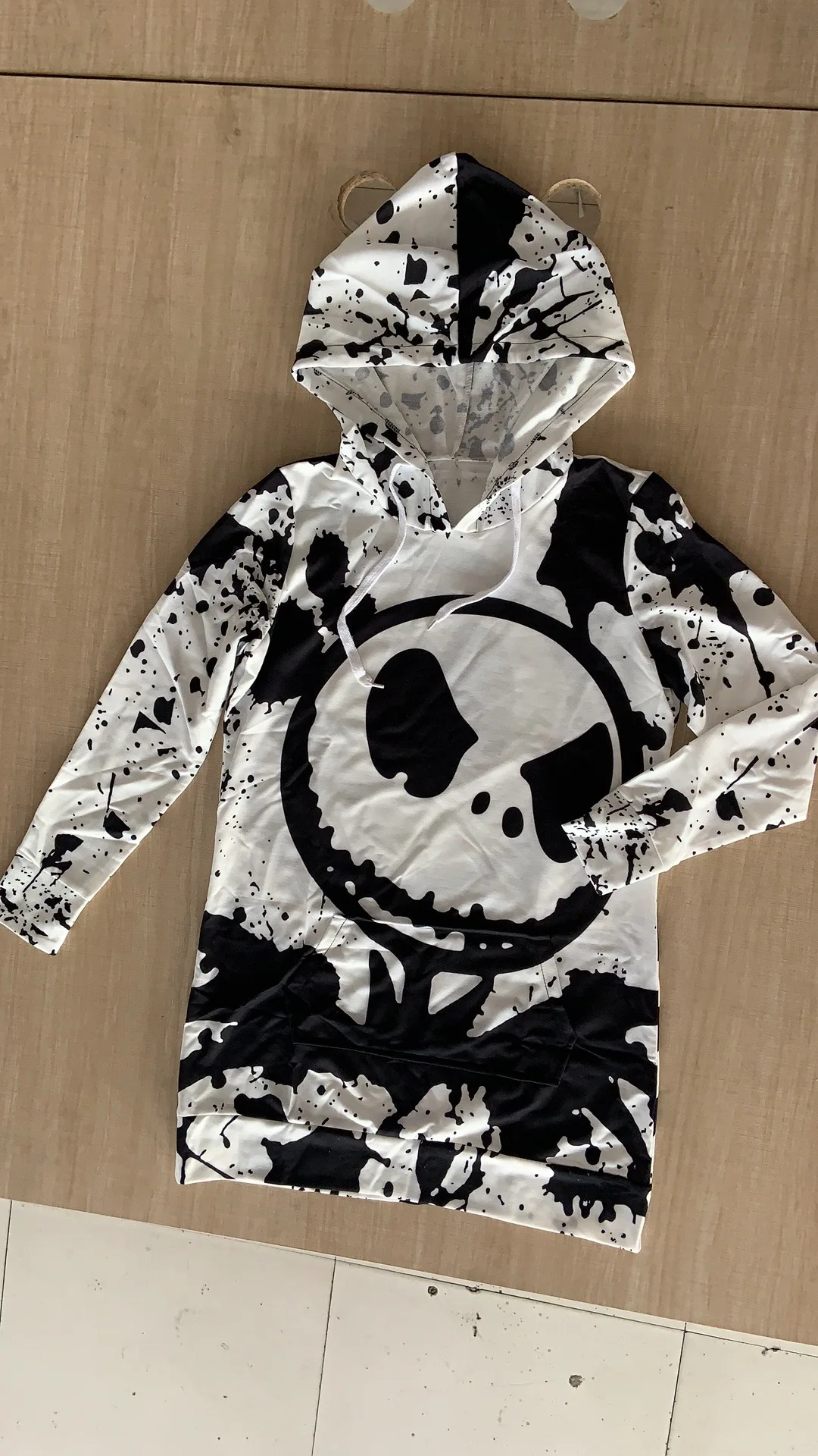 Женская Длинная толстовка с капюшоном WEPBEL осенне-зимний пуловер круглым вырезом