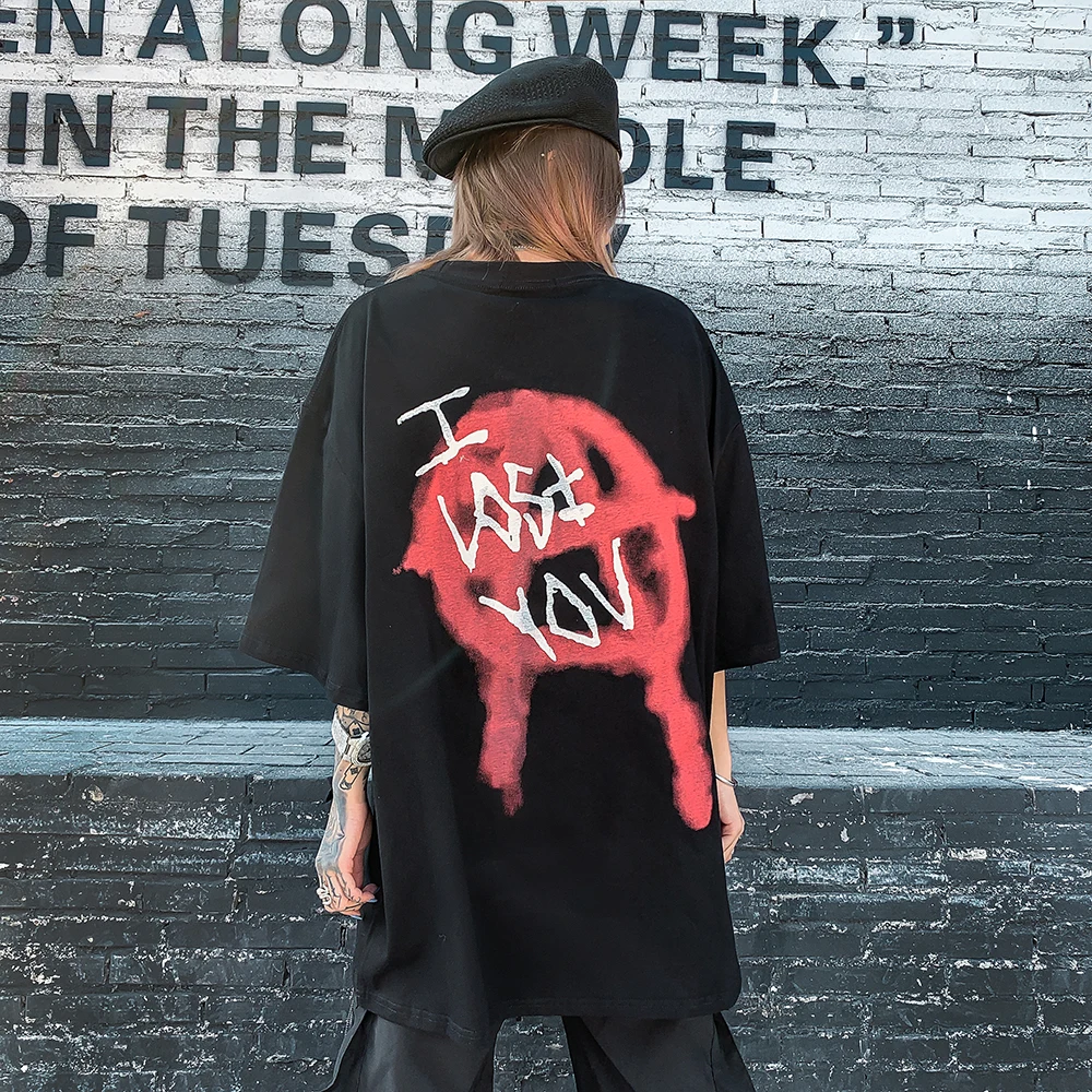 Женские футболки в стиле панк с изображением черепа уличная одежда летняя мода