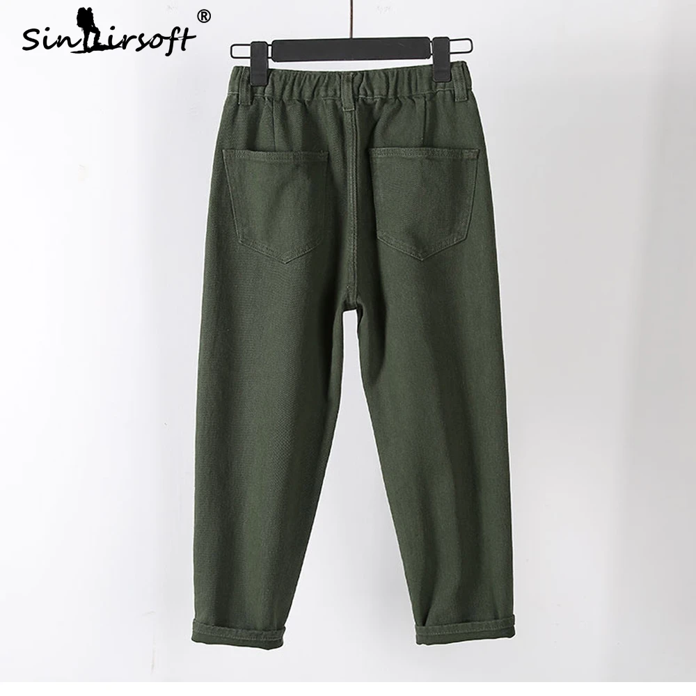 Корейская мода повседневные женские джинсы пять в одном цвете хлопок брендовые