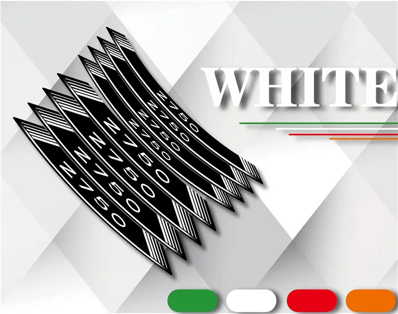 

Motorcycle Inner Tires Edge Reflective Waterproof Stripe Sticker Front Rear Wheel Decals Sticker Set For kawasaki Z750 z 750