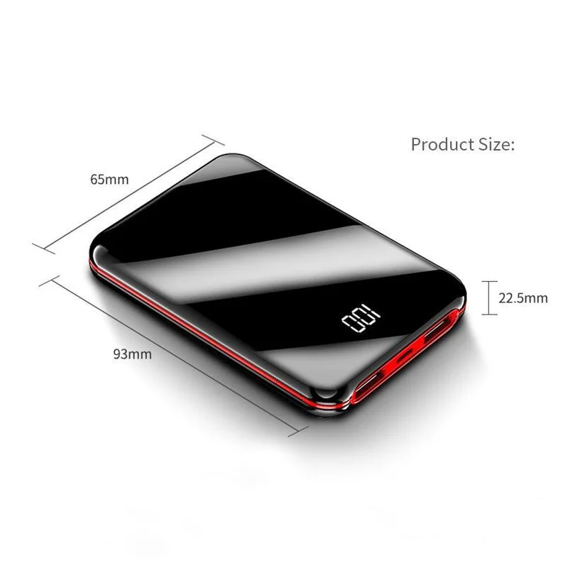 30000mah power bank mini portable charger for xiaomi samsung iphone double usb outdoor emergency external battery powerbank free global shipping