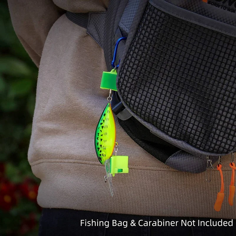 

1Pcs Fishing Hook Safety Covers, Hook Bonnets, Treble Hook Guards & 1Pcs Transparent Waterproof Lure Accessory Box