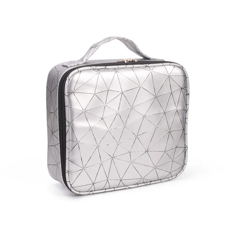 

Storage Cosmetic Case European and American New Style Rhombus Cosmetic Case Portable Cosmetic Bag Tattoo Nail Tool Case