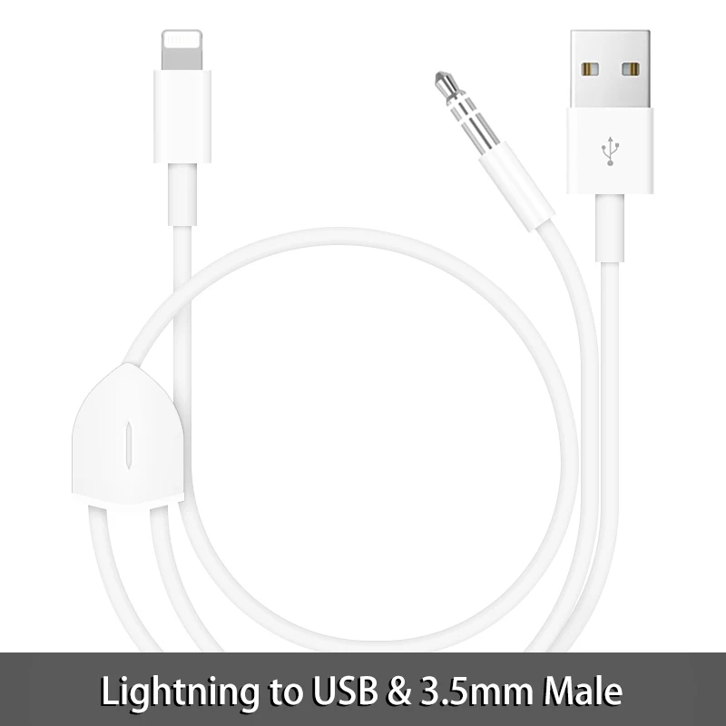 Аудиокабель для iPhone с Lightning на USB A и 3 5 мм Штекерный адаптер Тип C аудиокабель