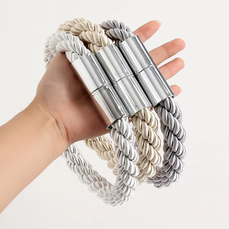 Шторы ремни Простой Современный Творческий Золото Магнит пряжки серый галстук