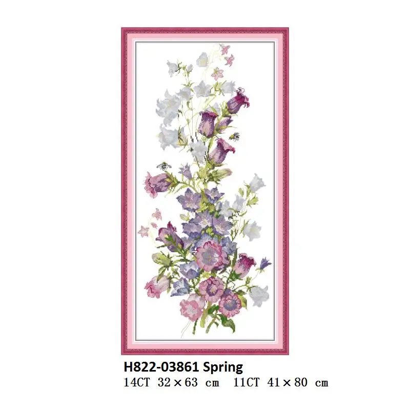 Cross Stitch H822 Joy Sunday, четыре сезона, картина, вышивка крестиком, чтобы сделать цветы, узор, сделай сам, ручная работа, набор, DMC Aida, напечатанный холст - Цвет: Cross Stitch H822