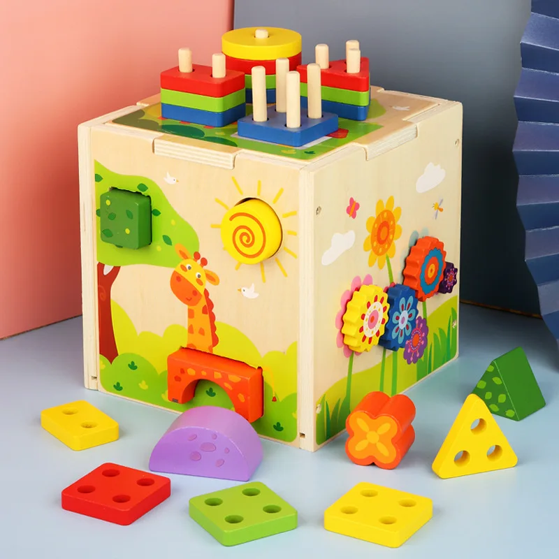 Деревянная многофункциональная интеллектуальная коробка деревянные игрушки