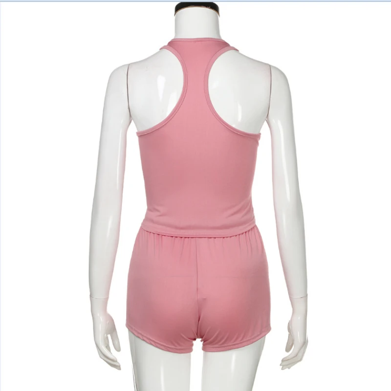 

Two Piece Sets Women's Tracksuits Sportswear Casual Women Sexy Slim Tank Top and Shorts Pant Suits Outfit Female 2021 Summer