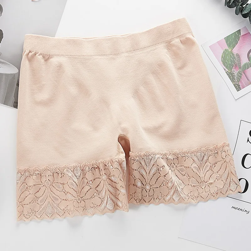 Seamless Shorts Tights Under Skirt Women Shorty Boxer Femme Sexy Anti Chafing Safety Short Pants Underpants Lace Underwear | Женская