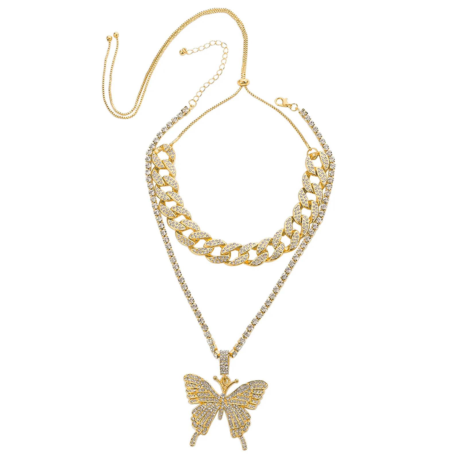 Уникальная коллекция кубинской цепи-бабочки в стиле ретро двойное