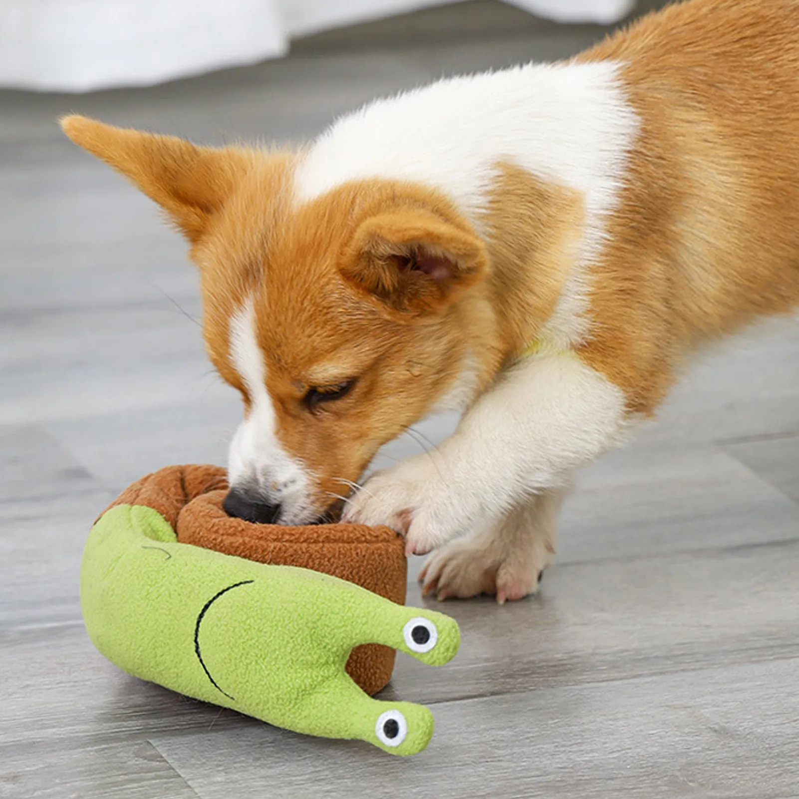 

Pet Dog Snuffle Mat Snails Plush Doll Leaking Food Chew Toys Training Blanket Relieve Stress Sniffing Snail Pad Toy For ordinary