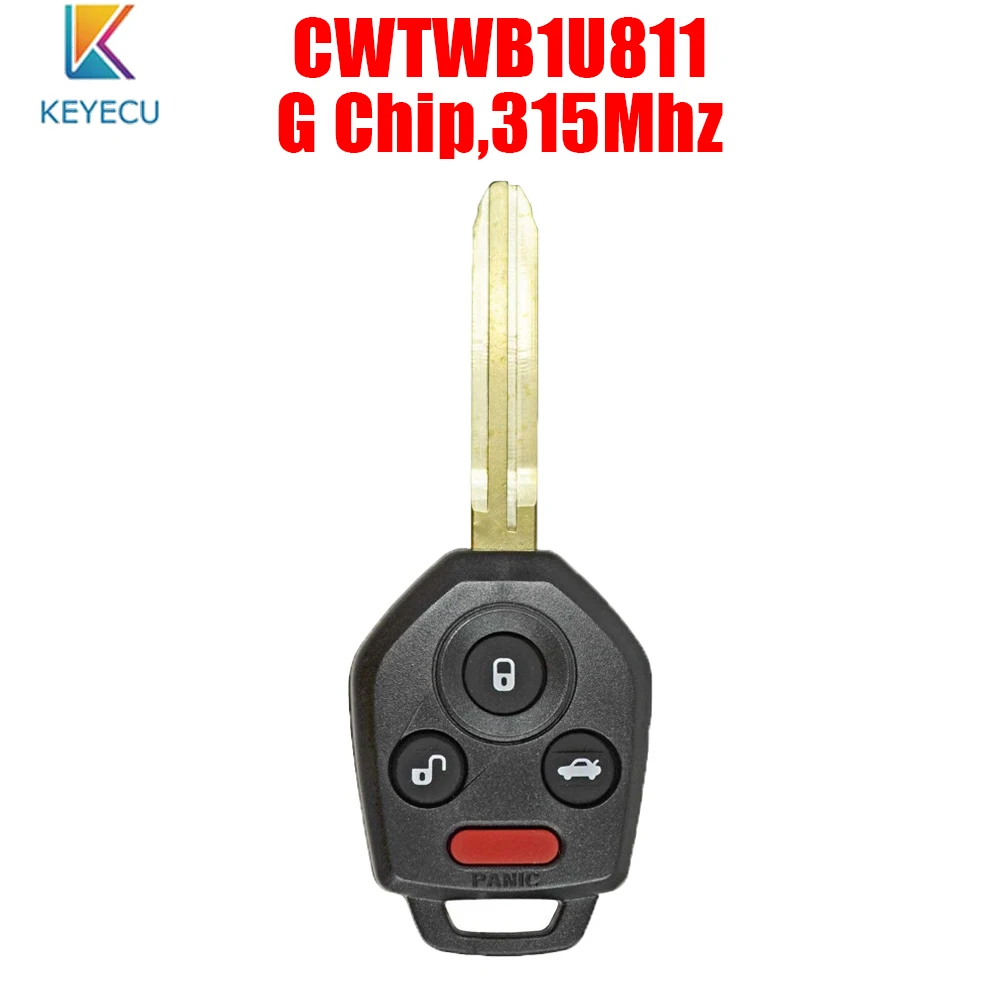 

KEYECU CWTWB1U811 Remote Car Key ASK 315MHz with G Chip for Subaru Impreza WRX Forester XV Crosstrek Outback Legacy 2012-2017