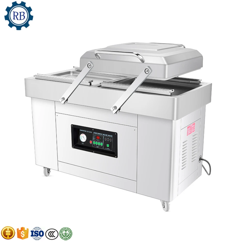 Вакуумная упаковочная машина для пищевых продуктов нового дизайна с двойной
