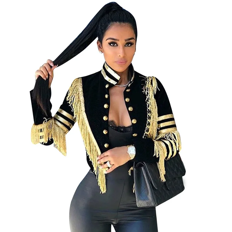 Куртка бомбер женская с бахромой и кисточками Осень зима 2020 уличная одежда