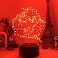 anime haikyuu sugawara koushi figurine 3d night light manga lamp comic night led sensor light bedroom table decor otaku gift
