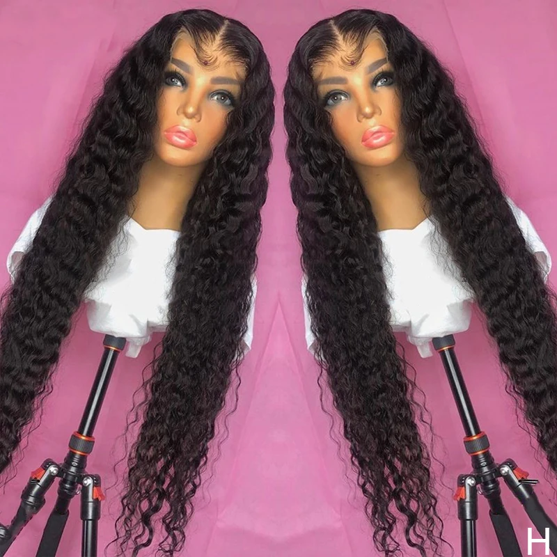 

Natural Black 24 Inches Middle Part Lace Front Wigs T-part Preplucked Brazilian Human Hair Lace Wigs For Black Women