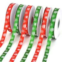 525 yards 10mm christmas ribbon printed polyester ribbon crafts christmas gift wrapping decoration diy bow accessories