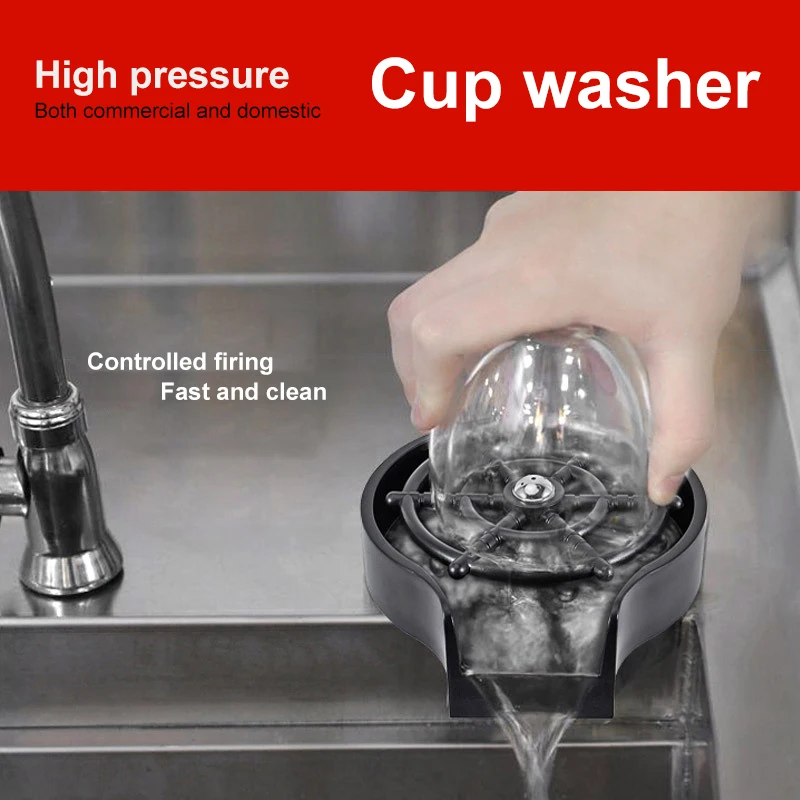 

Faucet Glass Rinser For Kitchen Sink Automatic Cup Washer Bar Glass Rinser Coffee Pitcher Wash Cup Tool Kitchen Sink Accessories