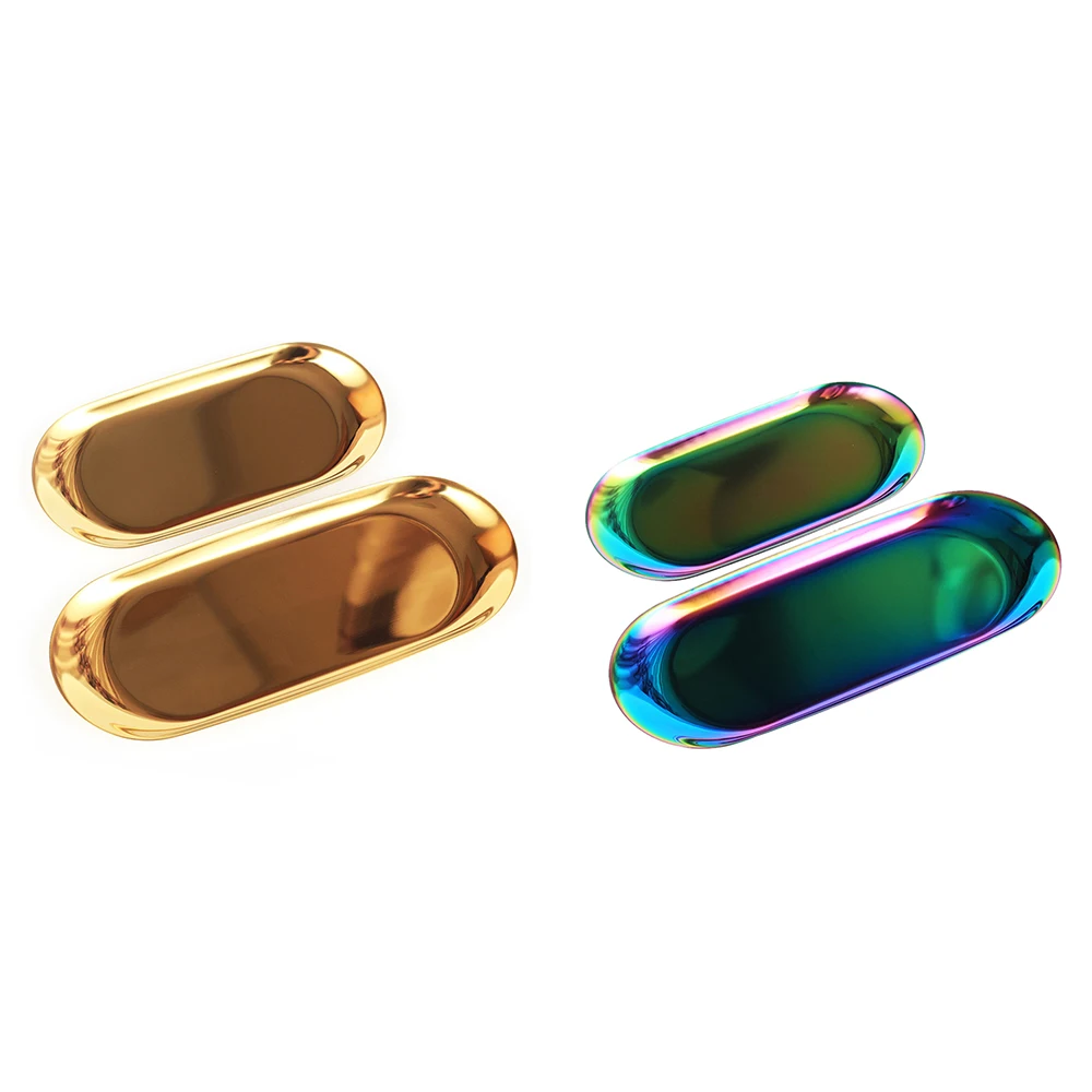 Скандинавский металлический лоток для хранения пластина розового золота