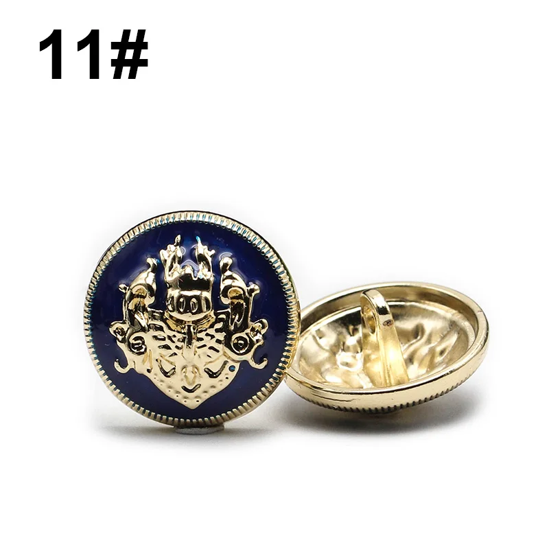 point oil button 11 6 шт 10-28 мм Золотой золотистые металлические пуговицы одежды пальто швейные принадлежности, пуговицы для одежды ремесел в черный горошек для девочки, масляной кнопки - Цвет: point oil button 11