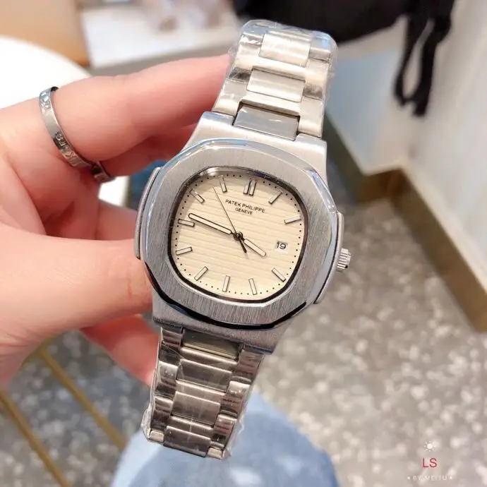 

Luxury Brand High Quality Patek Men Watch Stainless Steel Military Date Clock Sports Quartz WristWatch Philippe Reloj Hombre