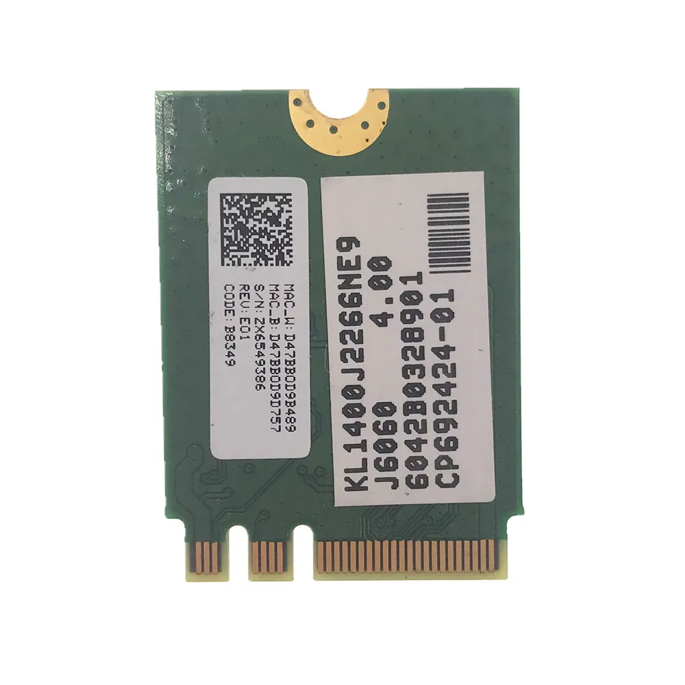 Беспроводная AC Wi Fi QCNFA344A NFA344A Двухдиапазонная + BT4.1 Bluetooth совместимая карта NGFF 4