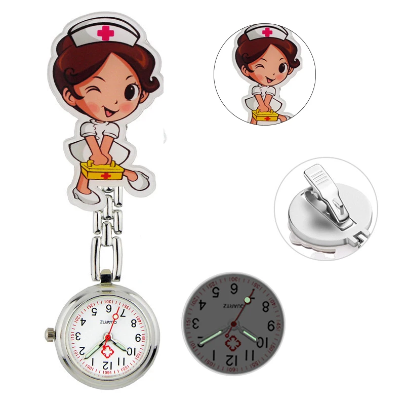 

ALK Fob Nurse Pocket Watches Quartz Brooch Medical Watch Cartoon Cute Kawaii Patterns Doctor Clock Gifts Hospital Dropshipping
