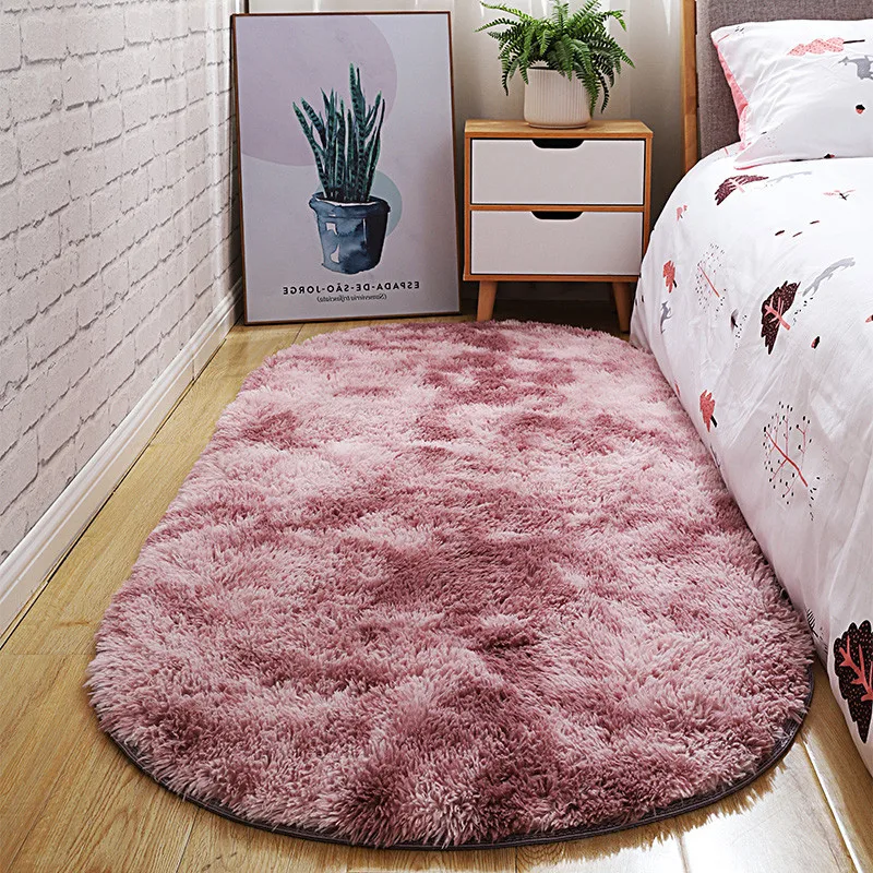 ruldgee ellipse rug simple modern oval tie dye carpet home bedside bedroom alfombra thickened rectangular cute gradient mat free global shipping