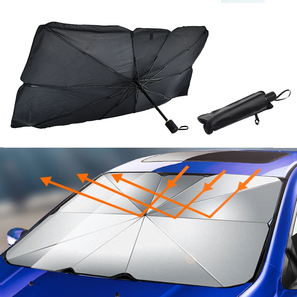 

Universal Car Windshield Parasol Auto Sun Shade Umbrella Sunshade Cover Interior Front Window Multifunction Foldable Protector