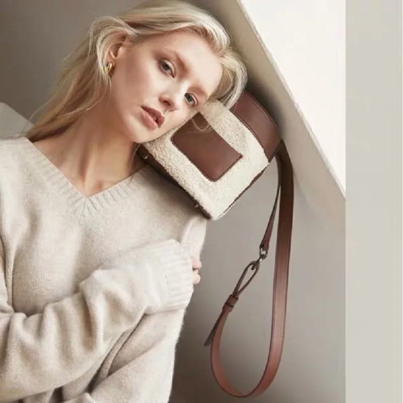 Women Single Shoulder Crossbody Bag All-match Bucket 2019 Autumn Korean Version Lovely Design PU Leather Drawstring Handbag | Багаж и