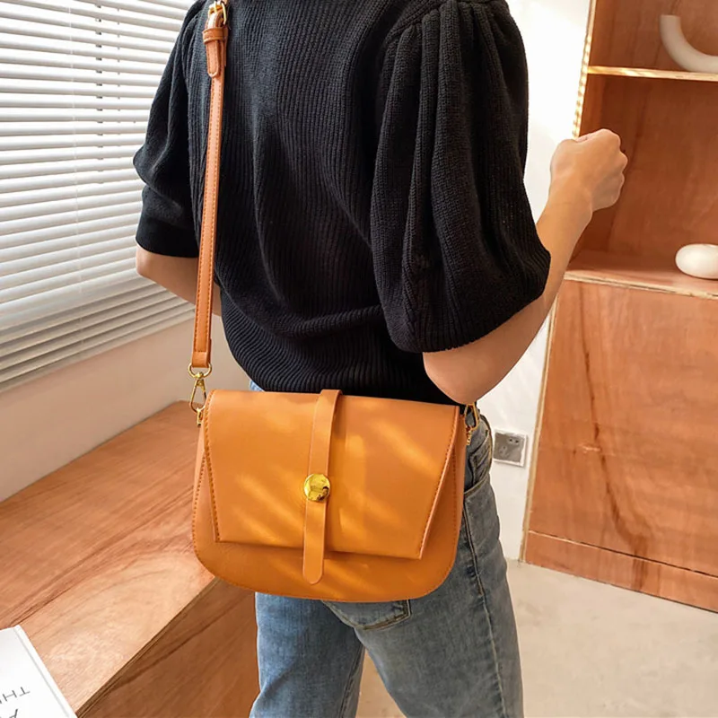 

Женские сумки в стиле ретро, однотонные женские сумки на плечо, простая модная трендовая маленькая квадратная сумка через плечо, сумки-месс...