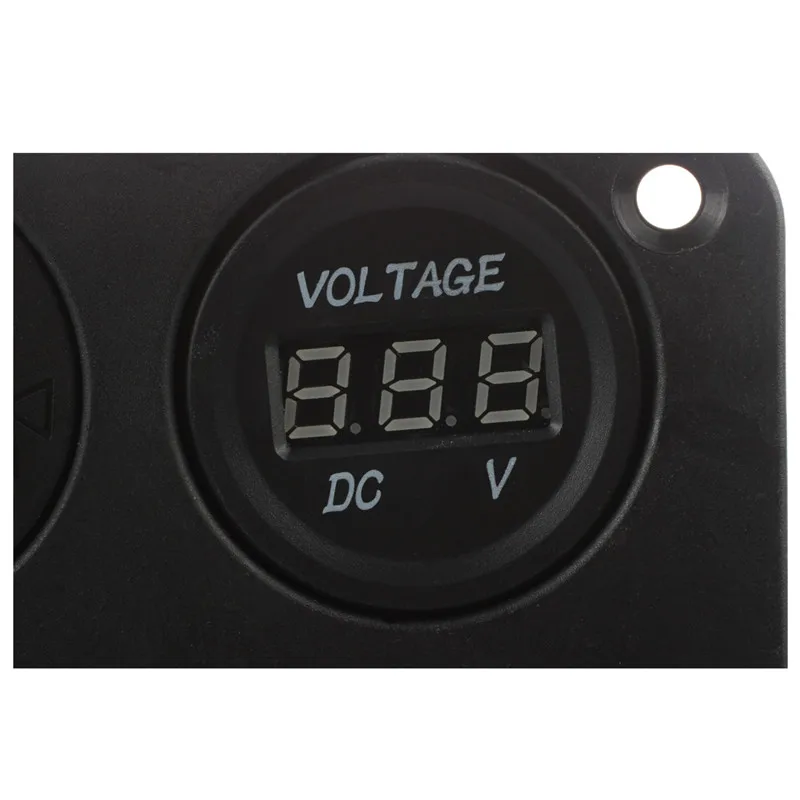 

4 IN 1 Car Charger 12-24V 3.1A LED 2 USB jack adapter Car Voltmeter PR