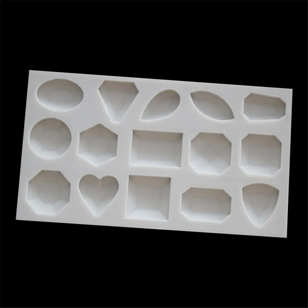 

Mini Gem Diamond Shaped Fondant Cake Chocolate Tools Candy Silicone Mold Mould