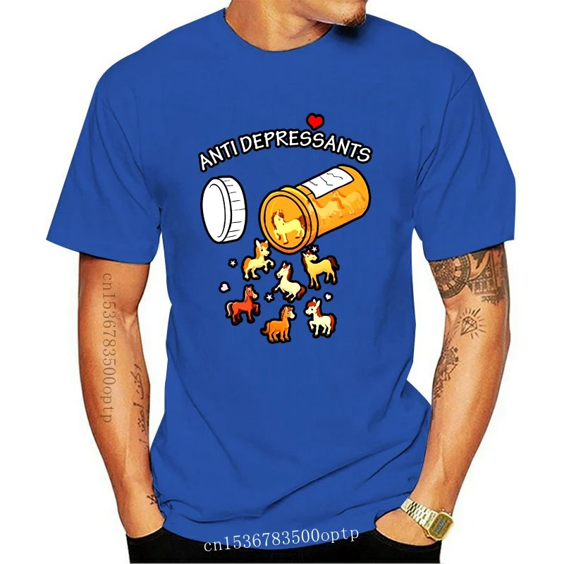

New Men T Shirt Horse Anti Depressants(1) Women T-Shirt