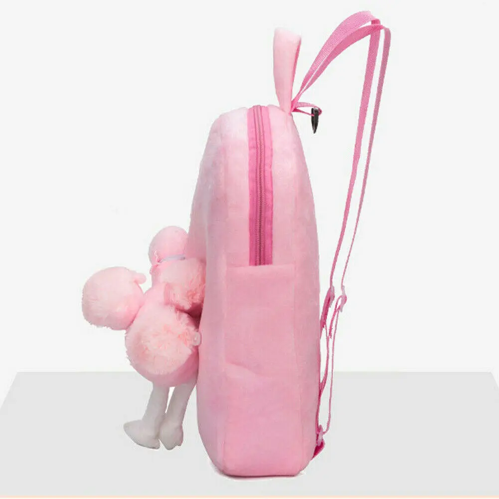 Новый плюшевый рюкзак для мальчиков и девочек милый мультяшный фламинго
