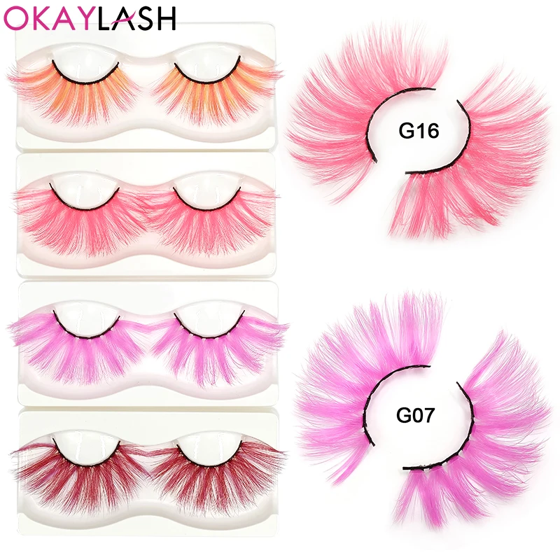 3D искусственная норка длинные 25 мм Искусственные цветные ресницы драматические
