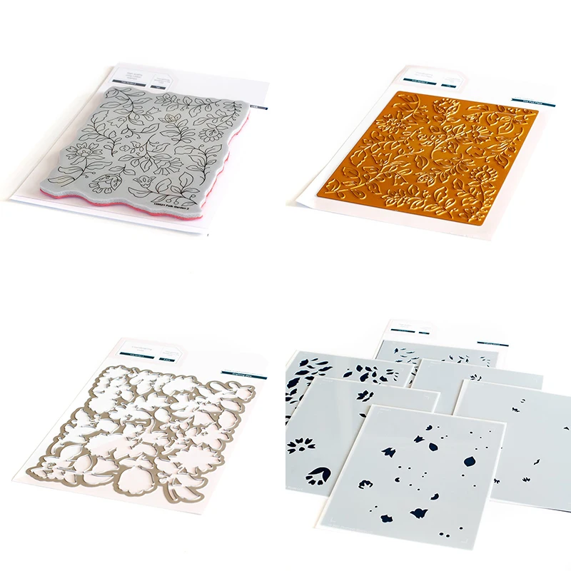 Новинка 2021 прозрачные штампы в форме цветка на День Благодарения набор